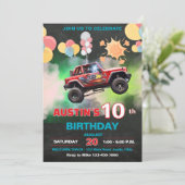 Monster Truck Kinderverjaardag Kaart (Staand voorkant)