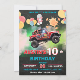 Monster Truck Kinderverjaardag Kaart