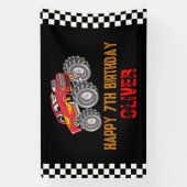 Monster Truck Kind's Verjaardagsfeest Spandoek (Verticaal)