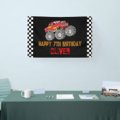 Monster Truck Kind's Verjaardagsfeest Spandoek (Beurs)