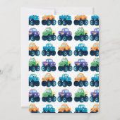 Monster Truck Kleurrijke Auto Jongens Verjaardag Kaart (Achterkant)