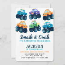 Monster Truck Kleurrijke Jongens Verjaardagsfoto
