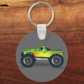 Monster Truck. Koel- en kleurrijke gemodificeerde Sleutelhanger (Voorkant)