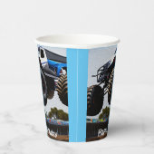 Monster Truck Launch, Birthday Paper Cups Papieren Bekers (Rechts)