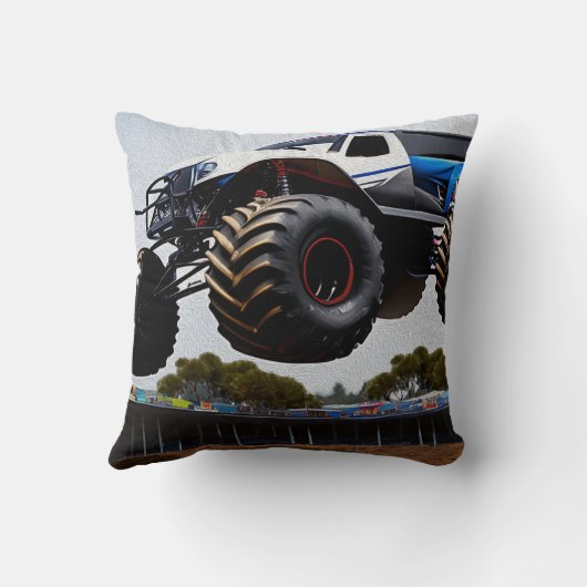 Monster Truck Launch, Cushion Kussen (Achterkant)