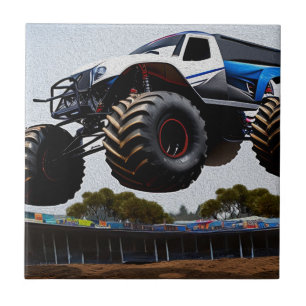 Monster Truck Launch, keramische Tegel Tegeltje