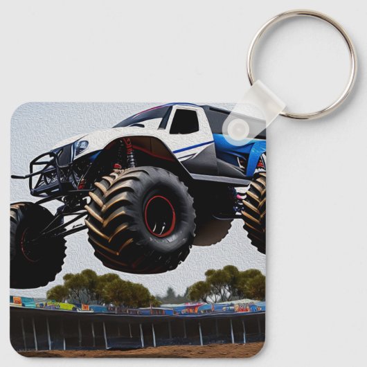 Monster Truck Launch, Keyring Sleutelhanger (Achterkant)