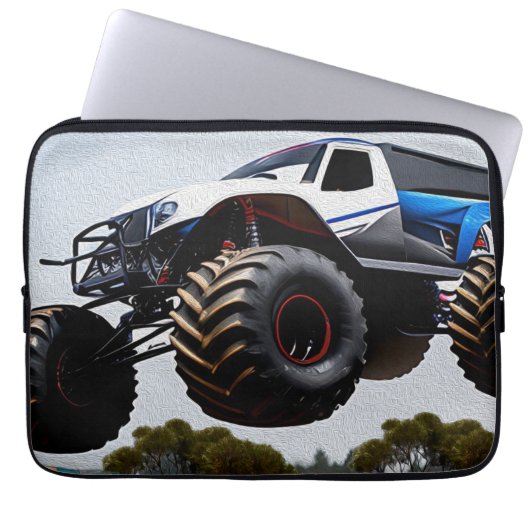 Monster Truck Launch, laptophoes Laptop Sleeve (Voorkant)