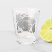 Monster Truck Launch, Shot Glass Glas (Achterkant)