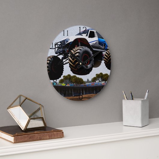 Monster Truck Launch, Wall Clock Grote Klok (Kantoor)