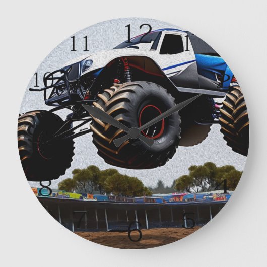 Monster Truck Launch, Wall Clock Grote Klok (Voorkant)