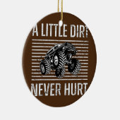 Monster Truck Lover a Little Dirt Nooit Hurt Boy Keramisch Ornament (Rechts)