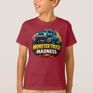 Monster Truck Madness Kids T-shirt