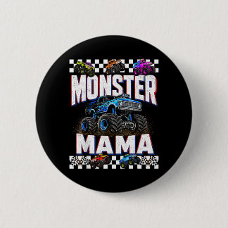Monster Truck Mama Family Matching Monster Trucks Ronde Button 5,7 Cm
