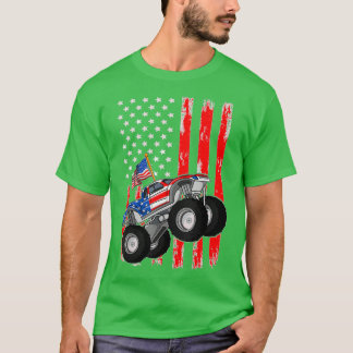 Monster Truck met Amerikaanse vlag 2 T-shirt