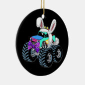 Monster Truck met Bunny Ears Happy Paasdag Keramisch Ornament (Rechts)