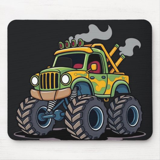 Monster Truck met Camo Design Muismat (Voorkant)