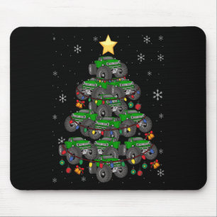 Monster Truck met kerstboom Xmas Boys Toddler Kind Muismat