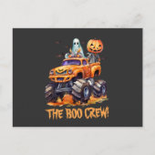 Monster Truck met Schattigee Funny Pumpkin Hallowe Feestdagenkaart (Voorkant)