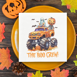 Monster Truck Modern Boo Crew Schattige Halloween Servet