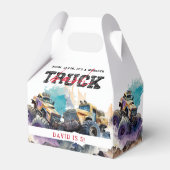 Monster Truck Modern Kids Verjaardagsfeest Bedankdoosjes (Voorkant Zijde)