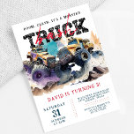 Monster Truck Modern Kids Verjaardagsfeest Kaart<br><div class="desc">Monster Truck Modern Kids Verjaardagsfeestuitnodiging</div>