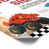 Monster Truck Moderne Kinderen Verjaardagstafel Te Poster (Hoek)