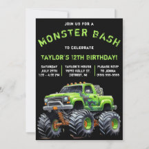 Monster Truck, Monster Bash Birthday Party