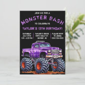 Monster Truck, Monster Bash Birthday Party Kaart (Staand voorkant)