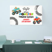 Monster Truck monsters verjaardag Spandoek (Beurs)