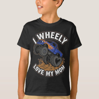 Monster Truck Mothers Day Shirt for Boys Toddler 