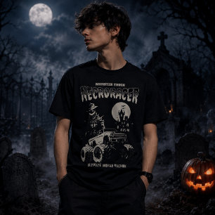 Monster Truck Necro Racer Halloween Horror T-shirt