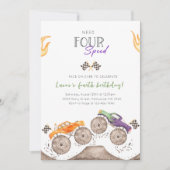 Monster Truck Need Four Speed 4de verjaardagsuitno Kaart (Voorkant)