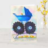 Monster Truck Nieuwe Baby Gefeliciteerd Kaart (Gele Bloem)