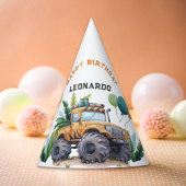 Monster Truck Oerwoud Safari Happy Birthday Feesthoedjes