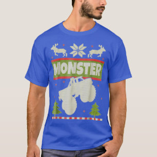Monster Truck Oezelige kerstkerstaxen T-shirt