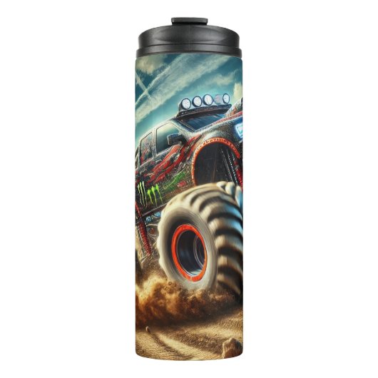Monster Truck Off-Road Racing Power Thrill Thermosbeker (Voorkant)