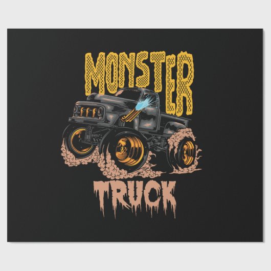 Monster Truck Ontwerp Cadeaupapier (Vlak)