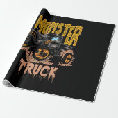 Monster Truck Ontwerp Cadeaupapier (Uitgerold)