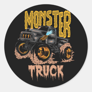 Monster Truck Ontwerp Ronde Sticker