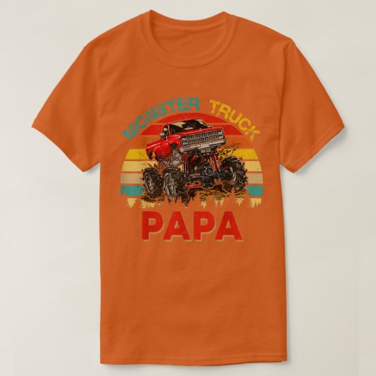 Monster Truck Papa Driver Lover FatherS Day T-shirt (Design voorkant)