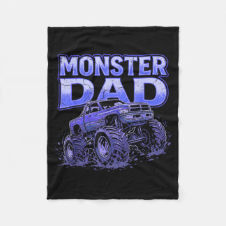 Monster Truck Papa Familie Matching Monster Truck Fleece Deken