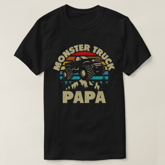 Monster Truck Papa Matching Familie Pap Kostuum T-shirt (Design voorkant)