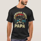 Monster Truck Papa Matching Familie Pap Kostuum T-shirt (Voorkant)