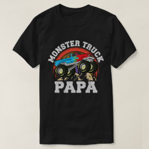 Monster Truck Papa Matching Familie Pap Kostuum T-shirt