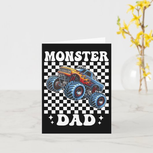 Monster Truck Papa Monster Truck Is Mijn Jam Truck Kaart (Gele Bloem)