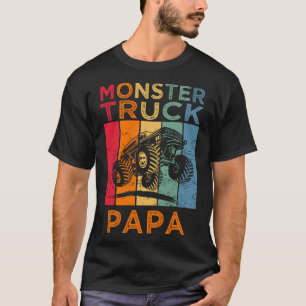Monster Truck Papa Retro Sunset Voor Papa T-shirt