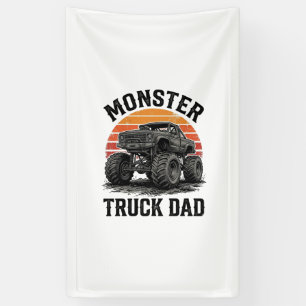 Monster Truck Papa Vintage Off Road Grafisch_1 Spandoek