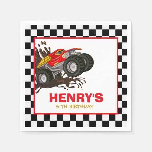 Monster Truck Papier Servet (Voorkant)
