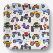 Monster Truck Papieren Borden, Truck Verjaardagsfe